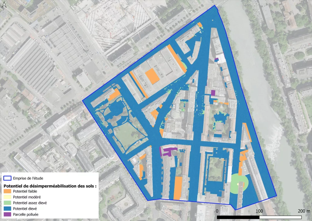 carte du potentiel de perméabilisation